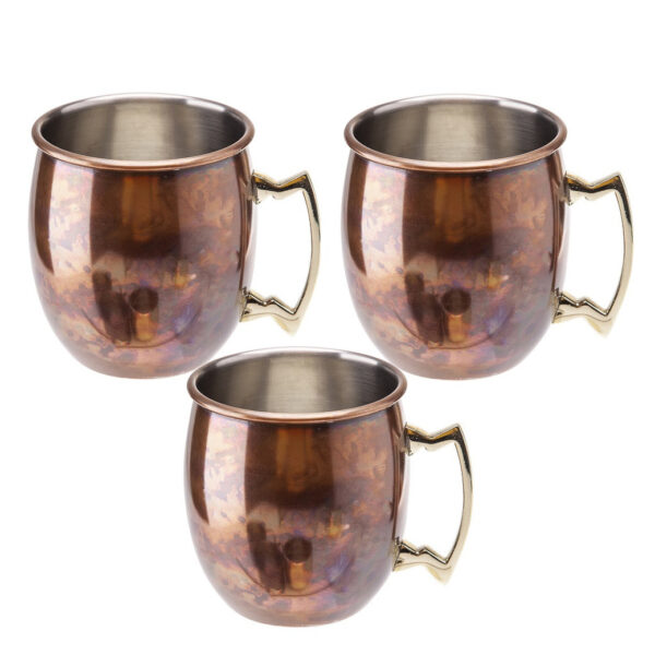 Cosy & Trendy Cocktailglas - 3x - Moskow Mule - antiek koper - 450 ml