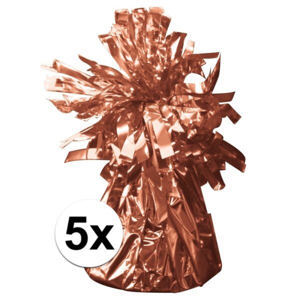 Haza Ballon gewichtje - 5x - rose goud - 170 g - helium ballontrosje