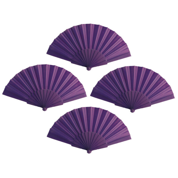 6x Spaanse handwaaier paars 23 cm