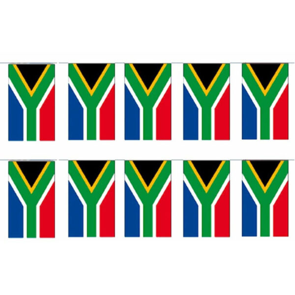 2x papieren slinger zuid-afrika - 400 cm - zuid-afrikaanse vlag