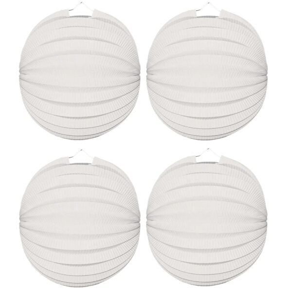 15x Party lampionnen wit 22 cm