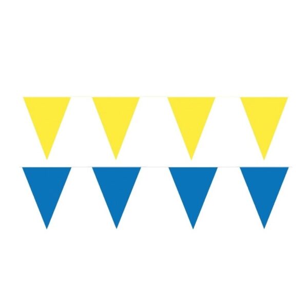 Yellow and Blue thema party vlaggetjes