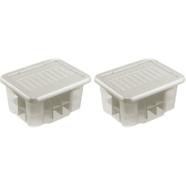 3x stuks kerstversiering opbergbak/box voor 45 kerstballen -