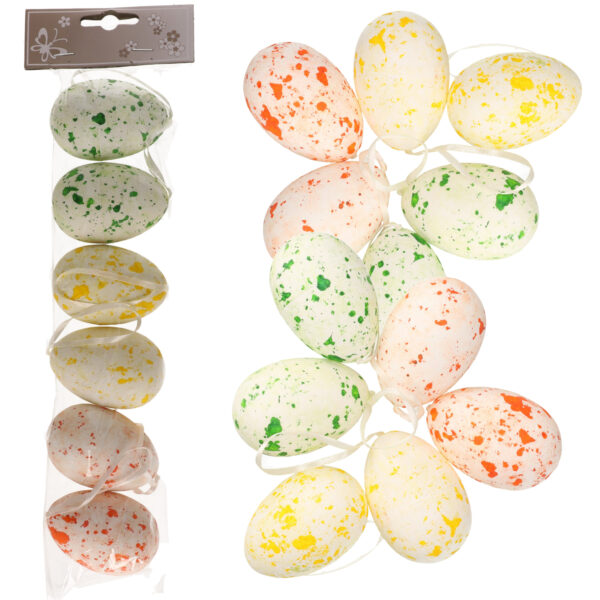 Plastic paaseitjes spetters 30x stuks