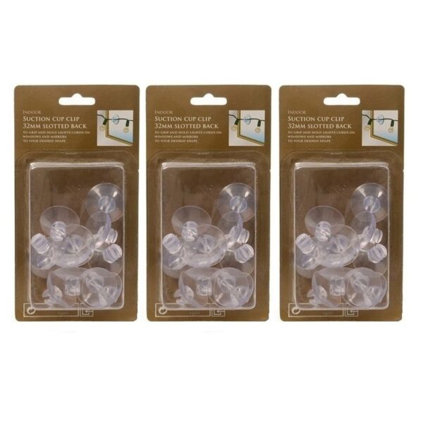 36x Ophangmateriaal zuignappen voor kerstverlichting -