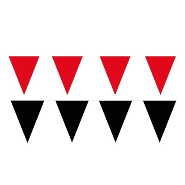 Black and Red thema party vlaggetjes