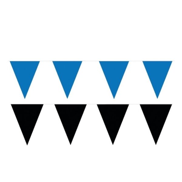 120 meter zwart/blauwe buitenvlaggetjes -