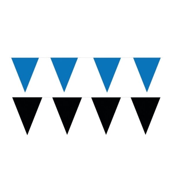 200 meter zwart/blauwe buitenvlaggetjes