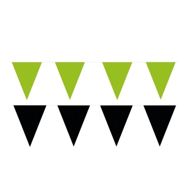 Black and Green thema party vlaggetjes