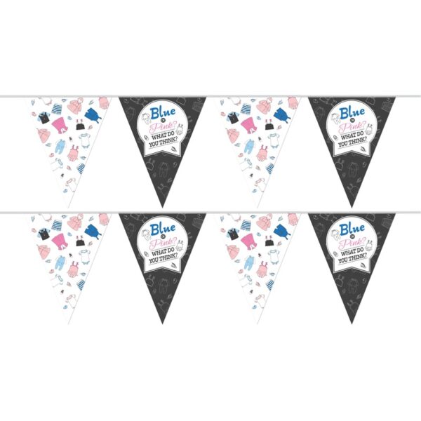 2x Geslachtsonthulling feest slingers 10 meter