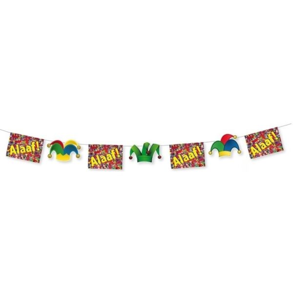 2x Gekleurde carnaval vlaggenlijnen Alaaf 3 m -