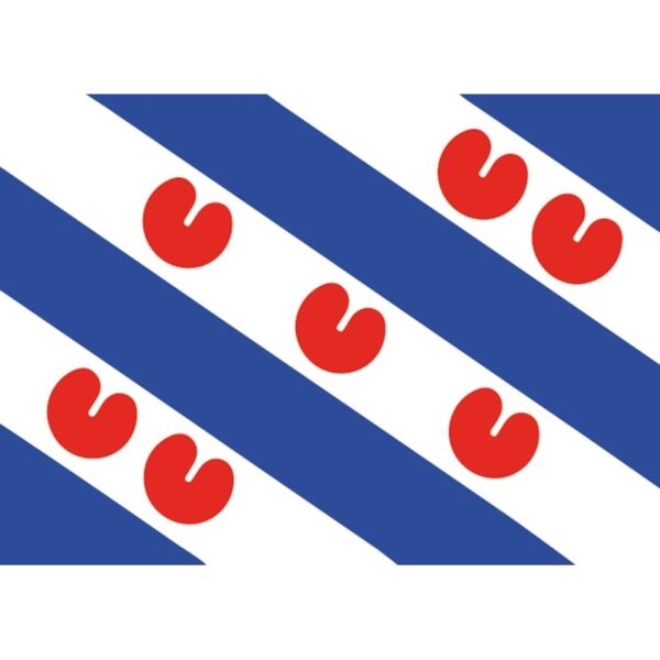 Friesland vlag stickers - 15x stuks - 7.5 x 10 cm - hobby stickers voor binnen en buiten