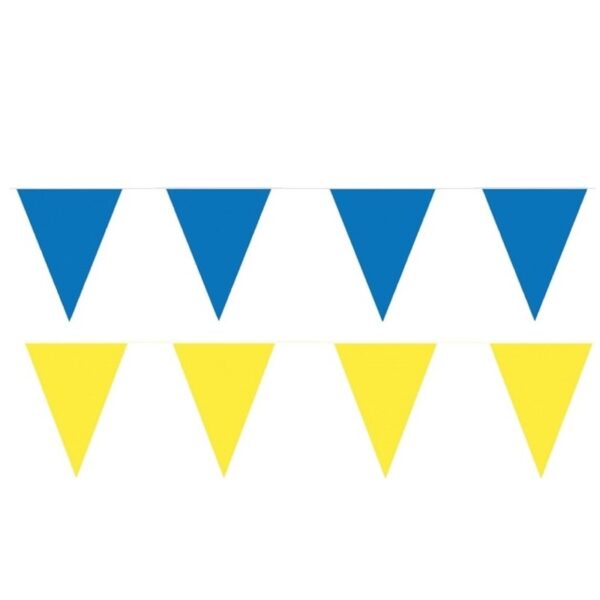 Yellow and Blue thema party vlaggetjes