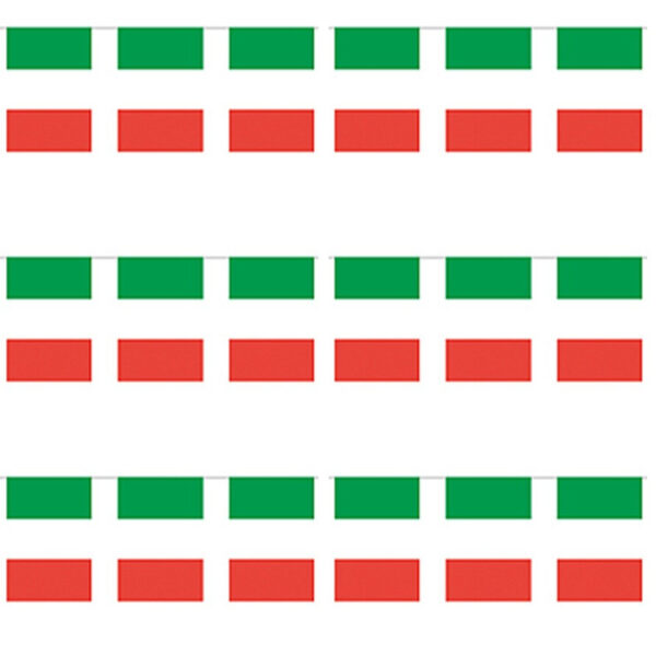 Papieren slinger Italie - 3x - 400 cm - Italiaanse vlaggetjes - Supporters feestartikelen