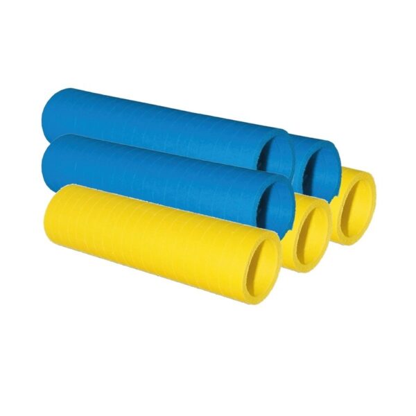 Serpentine rolletjes blauw en geel x 4 meter