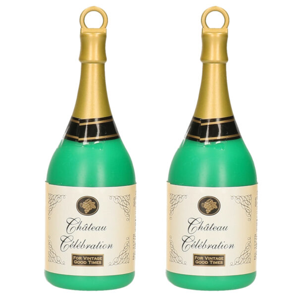 Ballon gewicht champagne fles - 2x - 163 gram - ballongewichtje - champagnefles