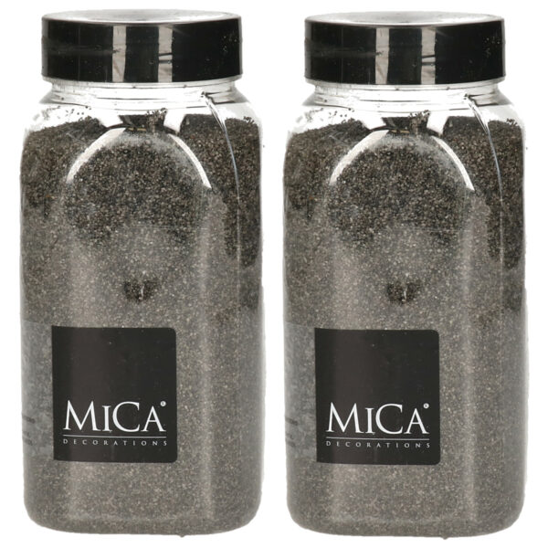 Mica Decorations deco Zand - 2 kg - antraciet - hoby zandkorrels