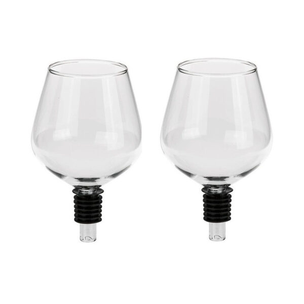 Wijnfles dop - 2x - Schenkdop groot wijnglas - wijnfles glas