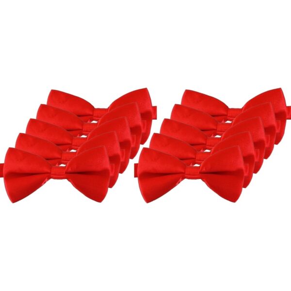 10x Rode verkleed vlinderstrikjes 12 cm voor dames/heren