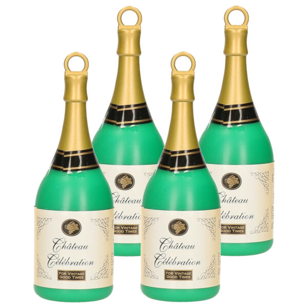 Ballon gewicht champagne fles - 4x - 163 gram - ballongewichtje - champagnefles