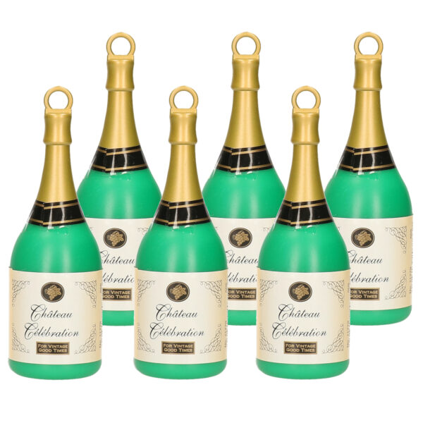 Ballon gewicht champagne fles - 6x - 163 gram - ballongewichtje - champagnefles