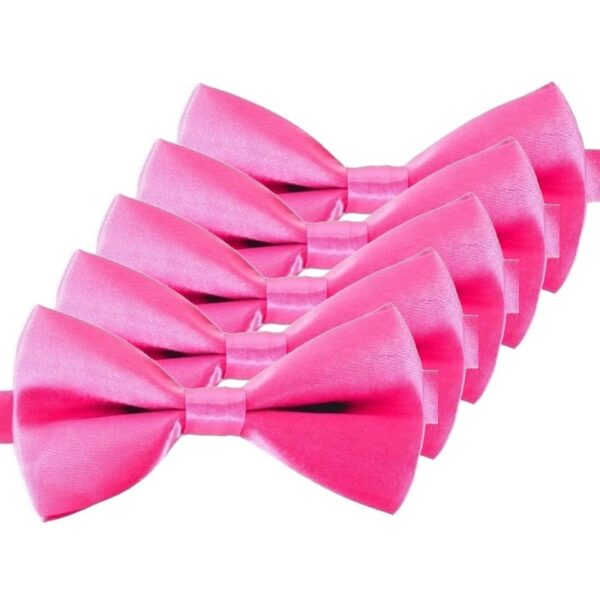 5x Roze verkleed vlinderstrikken/vlinderdassen 12 cm voor dames/heren