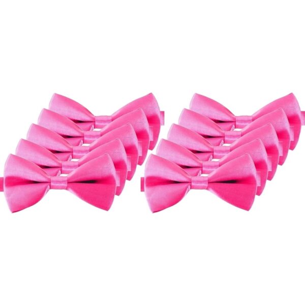 10x Roze verkleed vlinderstrikken/vlinderdassen 12 cm voor dames/heren