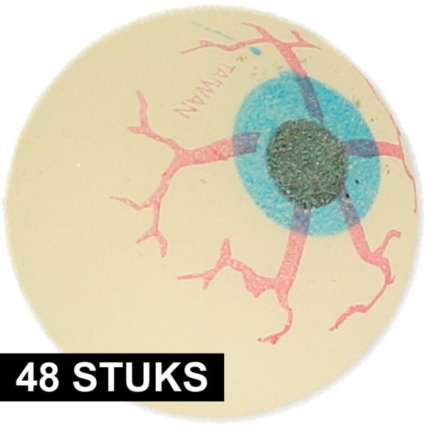 48x Horror decoratie oogballen glow in the dark 4 cm