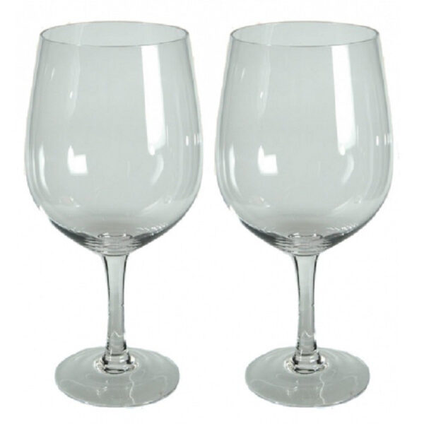 Wijnglas XXL - 2x - 750 ml - glas - 23 cm - gigantisch glas fun cadeau
