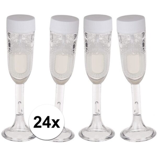 Champagneglas bellenblazen 24x -
