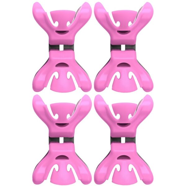 8x Kerstkaarten/geboortekaartjes ophangen klemmen roze zonder plakband/spijkers/schroeven