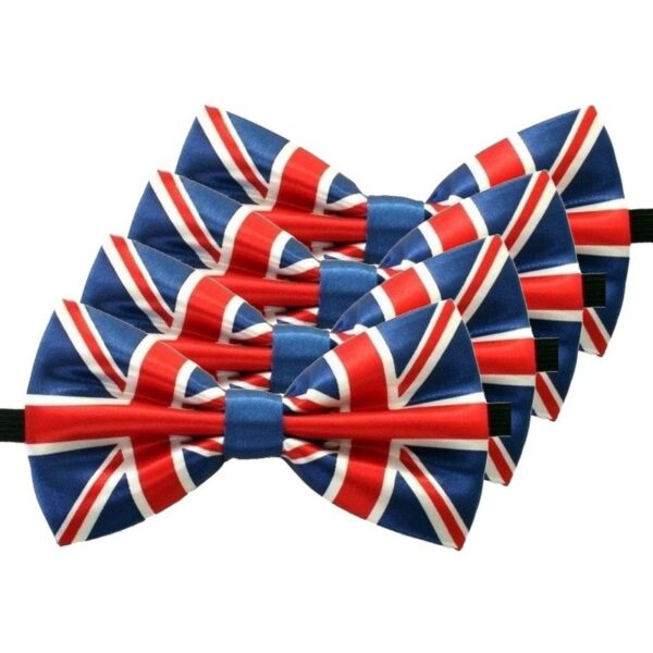 Verkleed vlinderstrikje - 4x - landen thema - Engeland - Union Jack - Engelse vlag