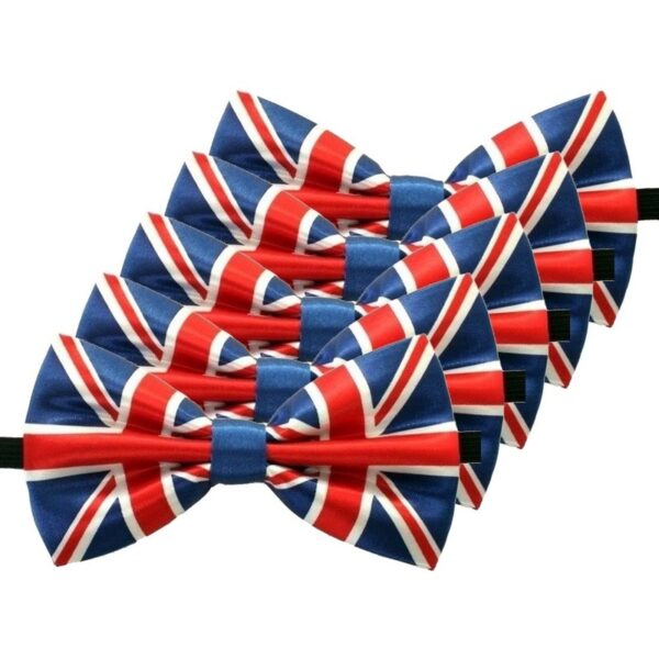 Verkleed vlinderstrikje - 5x - landen thema - Engeland - Union Jack