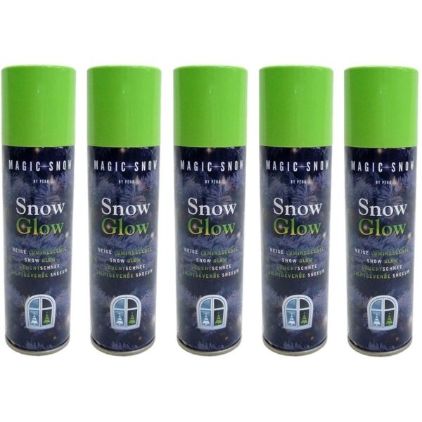 5x Kunst sneeuw glow in the dark 150 ml