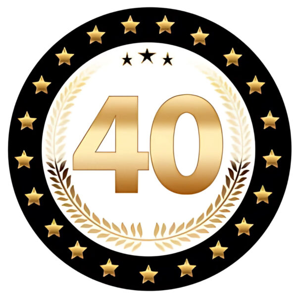 Bierviltjes 40 - 75x stuks - zwart/goud - luxe - verjaardag/jubilea - feestartikelen