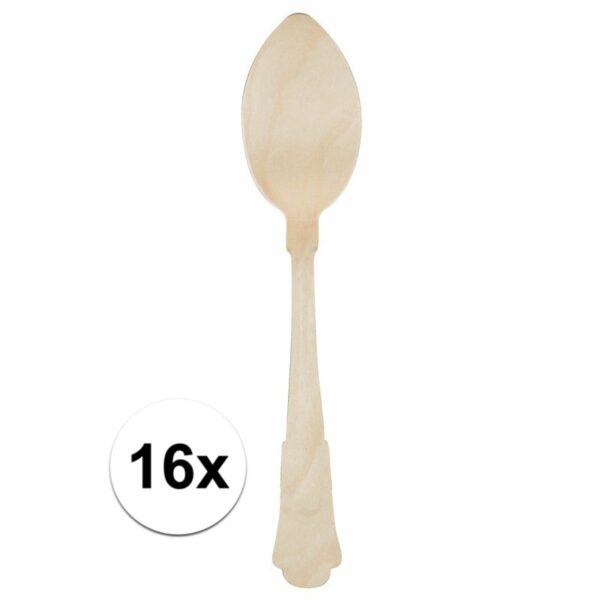 Houten lepels 19 cm