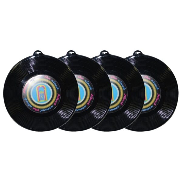 4x Plastic LP muziek gramofoon plaat 48 cm