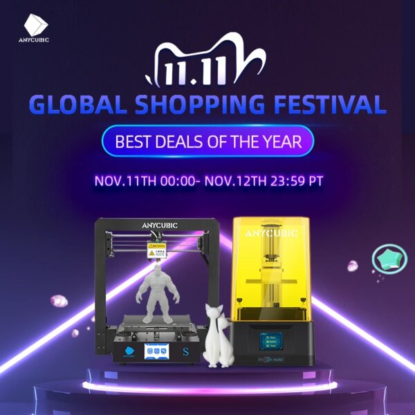 【View details to get 11.11 Promo Code】 ANYCUBIC 1 USD used for paying price difference Remote Shipping fee