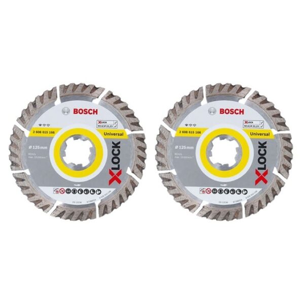 Bosch Accessoires Promo pack X-LOCK Diamantschijf Standard for Universal 125 x 22,23 x 2,0 x 10 mm - 2 stuk(s) - 2608615247