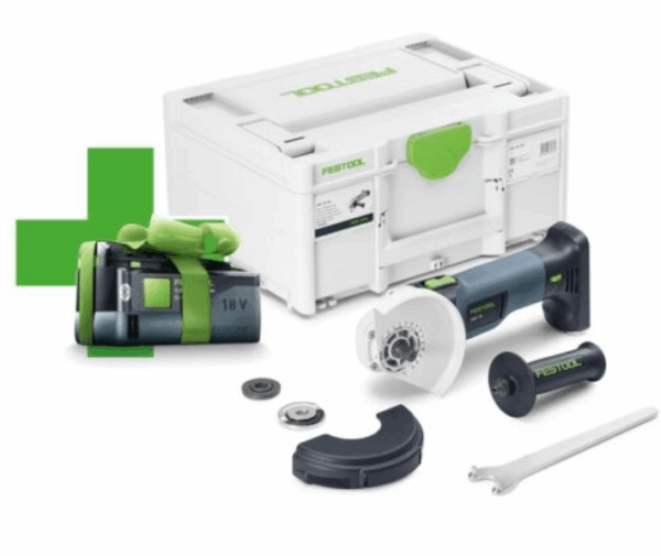 Festool AGC 18-125 EB-Basic-5,0 Accu haakse slijper | Krachtig en draadloos | Promo | + 5.0Ah accu - 578602